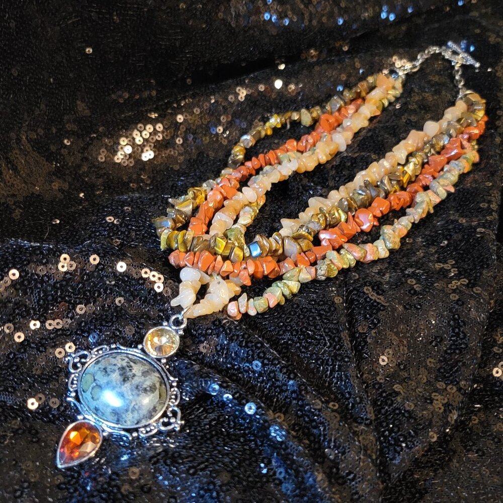 Semi Precious Necklace For protection and wellbeing